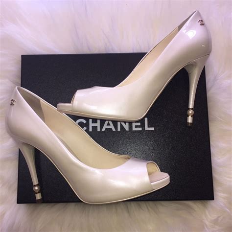 chanel silver heels|chanel heels for women.